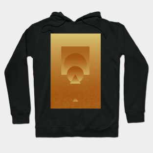 Gradient Geometry: Abstract Monochromatic Minimalist in Spice Hoodie